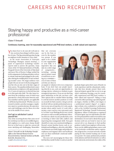 Staying happy and productive as a mid-career professional