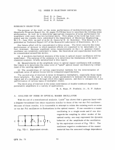 VII. NOISE  IN  ELECTRON  DEVICES Prof.  P.