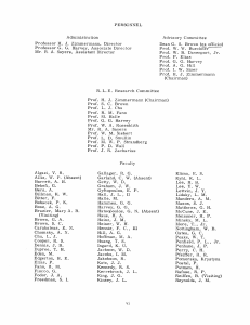 PERSONNEL Administration Advisory  Committee