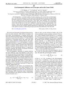 Gravitomagnetic Influence on Gyroscopes and on the Lunar Orbit K. Nordtvedt,