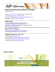 Maximum spectral luminous efficacy of white light