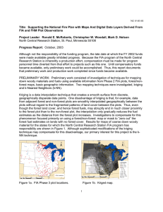 Title:  Supporting the National Fire Plan with Maps And Digital... FIA and FHM Plot Observations