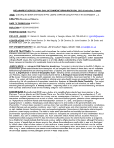 USDA FOREST SERVICE- FHM- EVALUATION MONITORING PROPOSAL 2013 (Continuing Project)  TITLE: LOCATION: