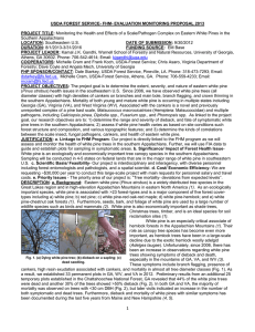 USDA FOREST SERVICE- FHM- EVALUATION MONITORING PROPOSAL 2013  PROJECT TITLE: LOCATION: