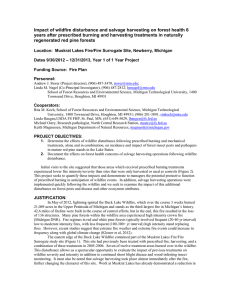 Impact of wildfire disturbance and salvage harvesting on forest health... years after prescribed burning and harvesting treatments in naturally