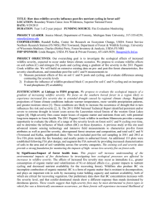 TITLE: How does wildfire severity influence post-fire nutrient cycling in... LOCATION: DATE: DURATION