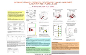 WATERSHED EROSION PREDICTION PROJECT (WEPP) SOIL EROSION RATES M.C. Amacher