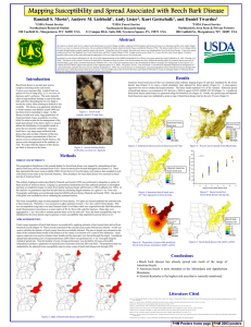 Mapping Susceptibility and Spread Associated with Beech Bark Dis