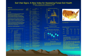 Soil Vital Signs: A New Index for Assessing Forest Soil... Michael C. Amacher and Katherine P. O’Neill Objective: