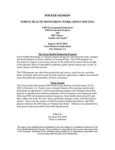 POSTER SESSION  FOREST HEALTH MONITORING WORK GROUP MEETING