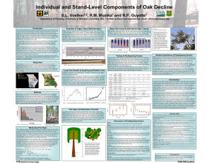 Individual and Stand-Level Components of Oak Decline S.L. Voelker , R.M. Muzika
