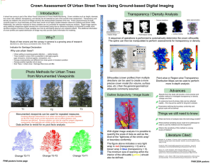 Crown Assessment Of Urban Street Trees Using Ground-based Digital Imaging Introduction
