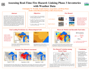 Assessing Real-Time Fire Hazard: Linking Phase 3 Inventories with Weather Data