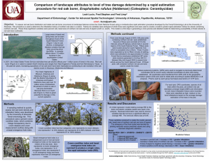 Comparison of landscape attributes to level of tree damage determined... Enaphalodes rufulus