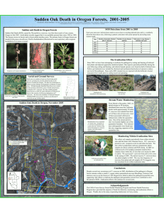 Sudden Oak Death in Oregon Forests,  2001-2005