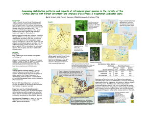 Assessing distribution patterns and impacts of introduced plant species in... United States with Forest Inventory and Analysis (FIA) Phase 3...