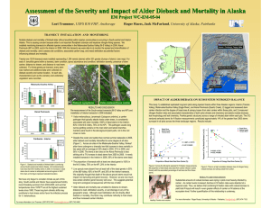 Assessment of the Severity and Impact of Alder Dieback and... lity in Alaska EM Project WC -