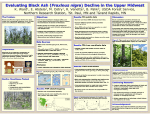 Evaluating Black Ash ( ) Decline in the Upper Midwest Fraxinus nigra