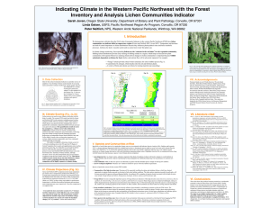 Indicating Climate in the Western Pacific Northwest with the Forest
