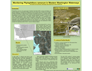 Phytophthora ramorum Methods: Aquatic Surveys Introduction