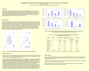 Ecological and Socioeconomic Determinants of Tallow Tree Presence in Texas’...