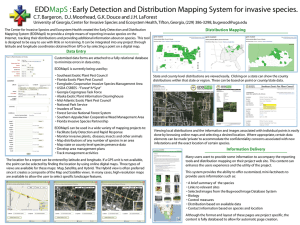 EDD : Early Detection and Distribution Mapping System for invasive species. MapS