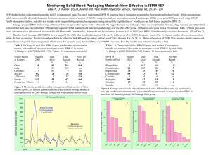 Monitoring Solid Wood Packaging Material: How Effective is ISPM 15?