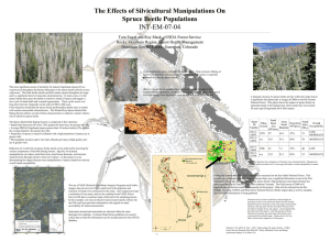 The Effects of Silvicultural Manipulations On Spruce Beetle Populations INT-EM-07-04