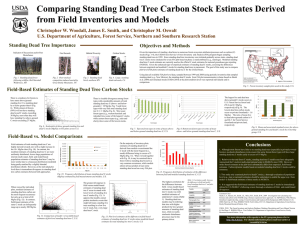 Comparing Standing Dead Tree Carbon Stock Estimates Derived