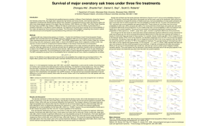 Survival of major overstory oak trees under three fire treatments