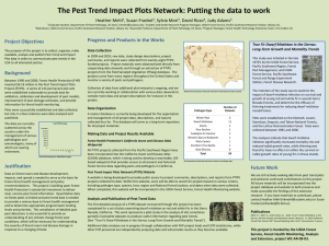 The Pest Trend Impact Plots Network: Putting the data to... Heather Mehl , Susan Frankel , Sylvia Mori