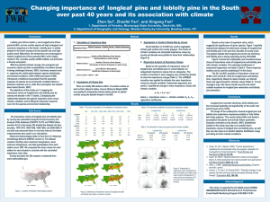 Changing importance of  longleaf  pine and loblolly pine... over past 40 years and its association with climate