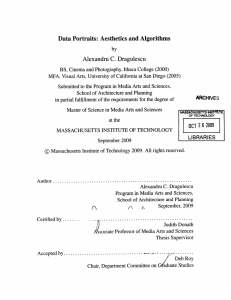 Data Portraits: Aesthetics  and Algorithms Alexandru  C.  Dragulescu