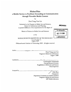 FlickerThis: Service  to Tung-Yun  Lin through Viewable  Media  Content