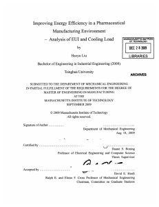 Improving  Energy Efficiency  in a Pharmaceutical Manufacturing Environment DEC