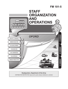 STAFF ORGANIZATION AND OPERATIONS