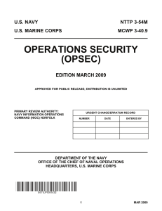 OPERATIONS SECURITY (OPSEC)  U.S. NAVY