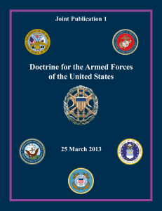 Doctrine for the Armed Forces of the United States Joint Publication 1