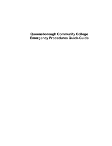 Queensborough Community College Emergency Procedures Quick-Guide