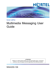 Multimedia Messaging User Guide Nortel CallPilot