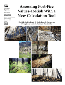 Assessing Post-Fire Values-at-Risk With a New Calculation Tool