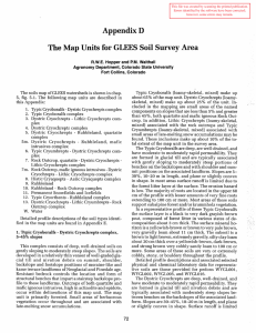 AppendixD The Map Units for GLEES  Soil Survey Area