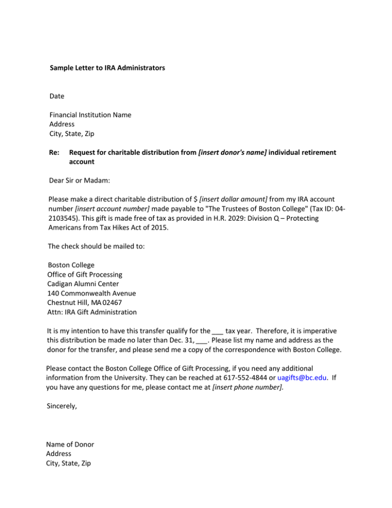 Letter Of Acceptance Ira Template Onvacationswall