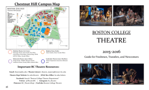 THEATRE BOSTON COLLEGE 2015-2016