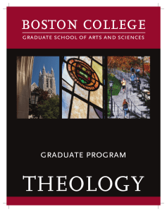 THEOLOGY boston college graduate program graduate school of arts and sciences