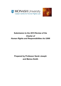Submission to the 2015 Review of the and Marius Smith