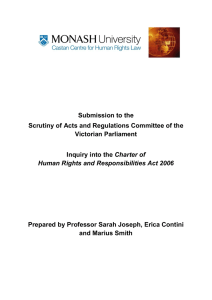 Submission to the Scrutiny of Acts and Regulations Committee of the