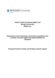 Castan Centre for Human Rights Law Monash University Melbourne