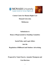 Castan Centre for Human Rights Law Monash University Melbourne