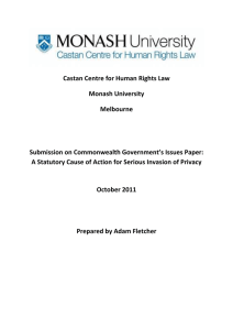 Castan Centre for Human Rights Law Monash University Melbourne